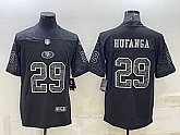 Men's San Francisco 49ers #29 Talanoa Hufanga Black Reflective Limited Stitched Football Jersey,baseball caps,new era cap wholesale,wholesale hats